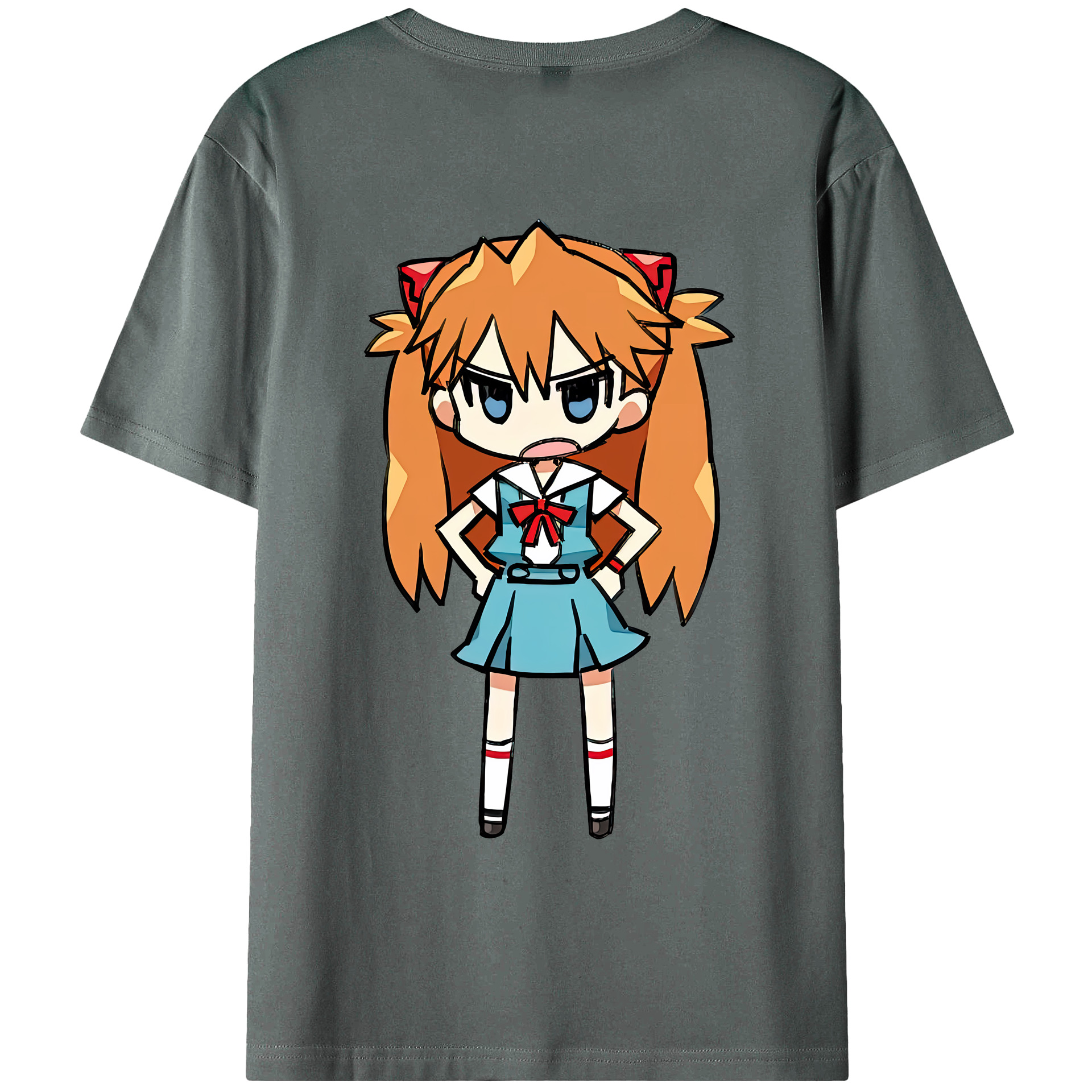 （画像用） EVA 新世紀エヴァンゲリオン 綿100％ メンズ半袖Tシャツ（バックプリント） 通気性